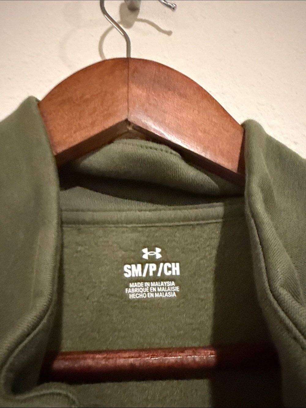 Under Armour Olive Quarter-Zip Fleece Pullover - Picture 3 of 5